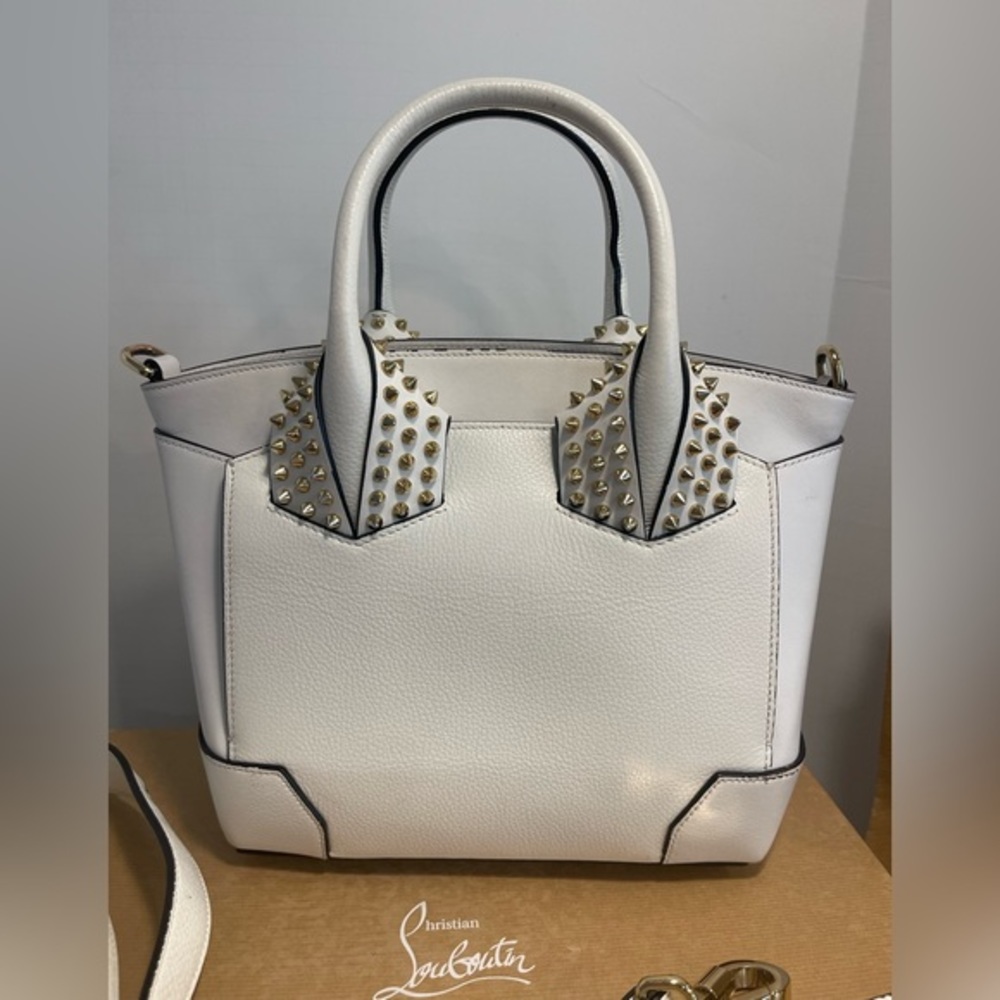 Christian Louboutin - Eloise Satchel White with Gold